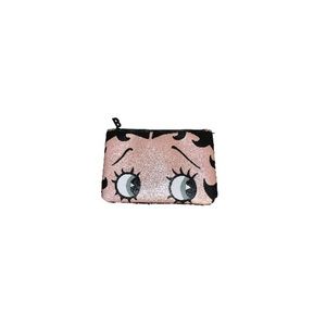Betty Boop x Ipsy Pearlescent Cosmetics Pouch with Black Sequin Back